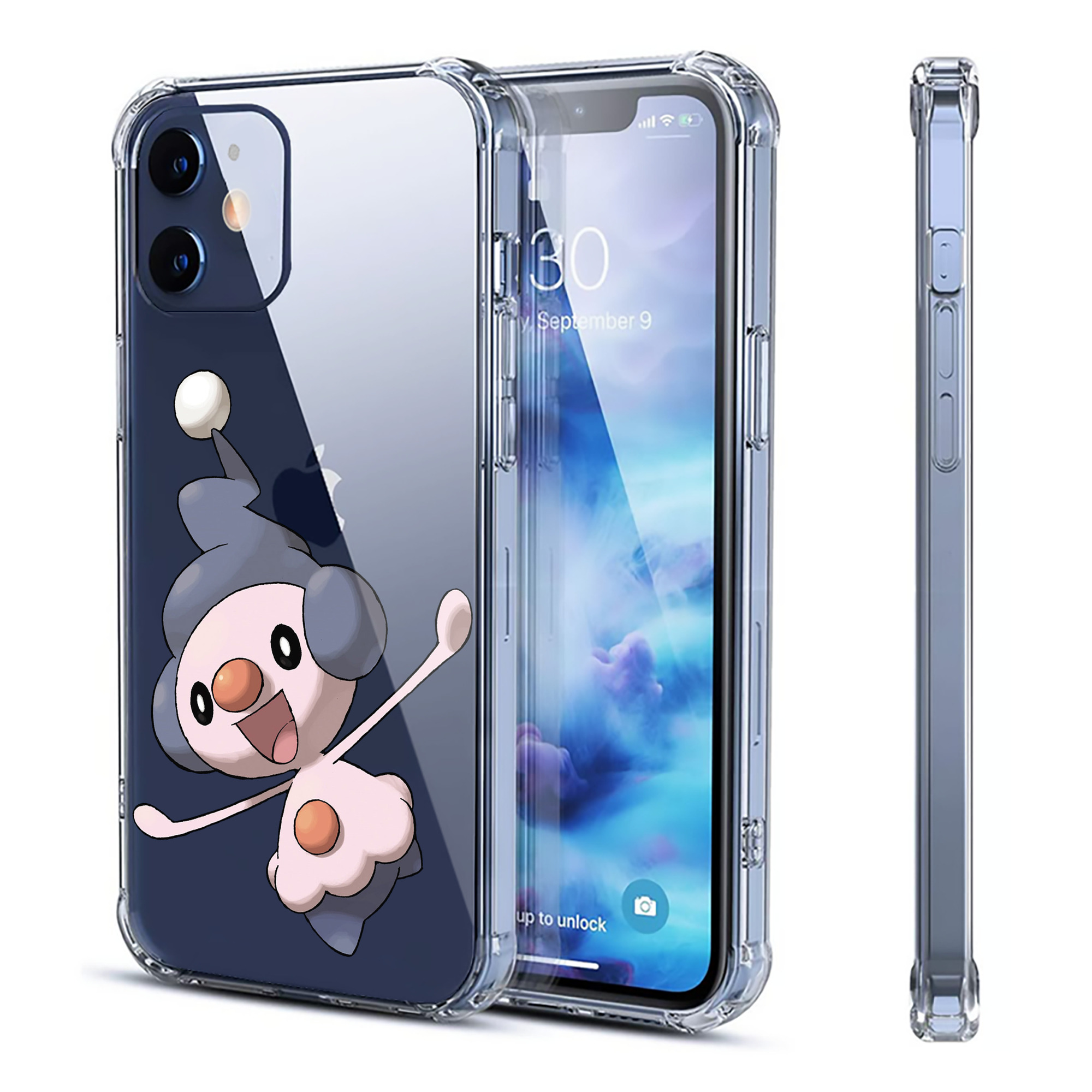 （画像用） ポケットモンスター Pokémon 【iPhone 12シリーズ対応】透明スマホケース（クリアソフトケース）
